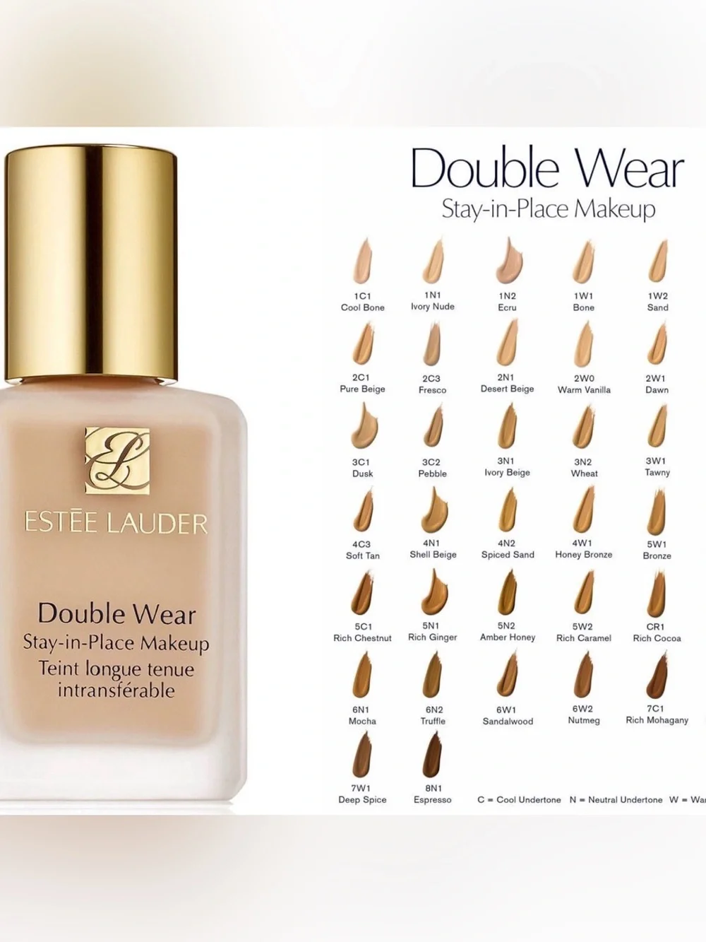 Estee Lauder Double Wear Foundation - 1W2 Sand-Warm Tan